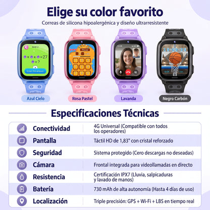 Smartwatch Infantil 4G LittleStep – Localizador GPS, Llamadas y Botón SOS